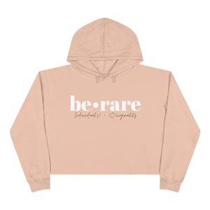 be•rare pale pink crop hoodie